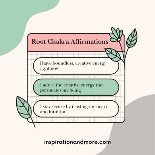 Root Chakra Affirmations