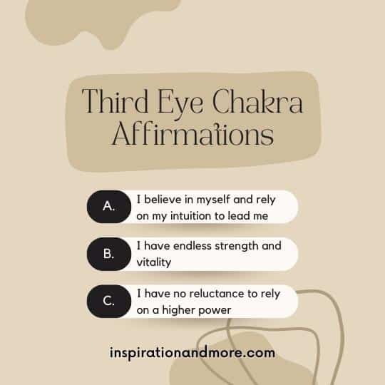 Third Eye Chakra Affirmations