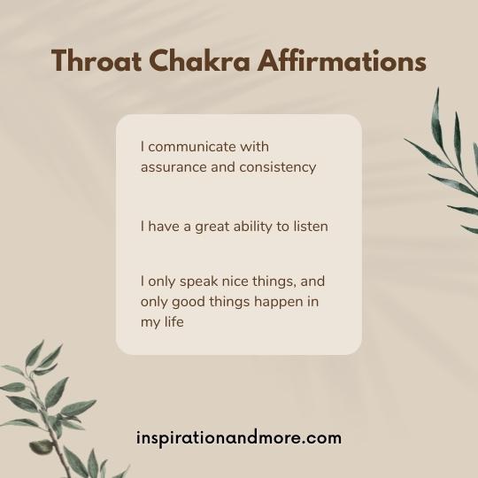 Throat Chakra Affirmations